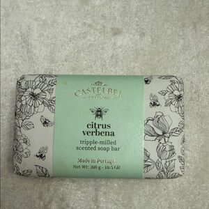 Citrus Verbena Triple-Milled Scented Soap Bar - Mint Green